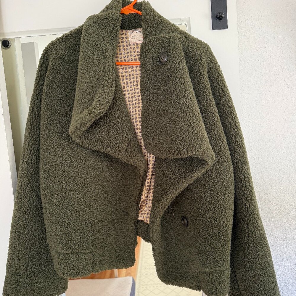 Free People Izzy Wrap Teddy Jacket